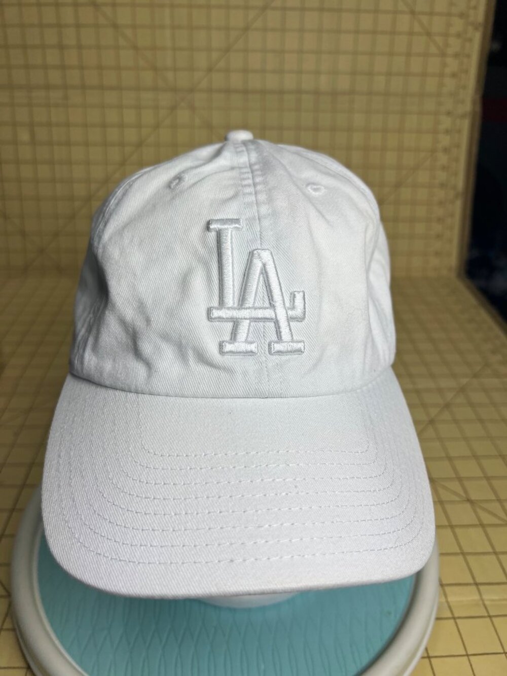 Los Angeles Dodgers White Adjustable Baseball Cap By 47 Brand